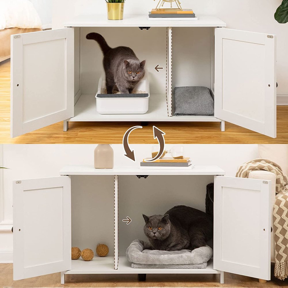 Litter Box Cabinet, Greige