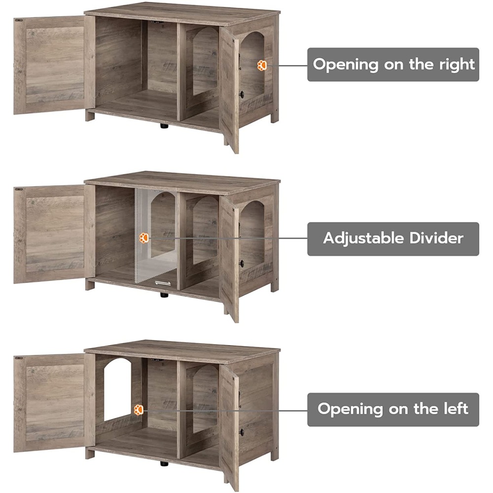 Litter Box Cabinet, Greige