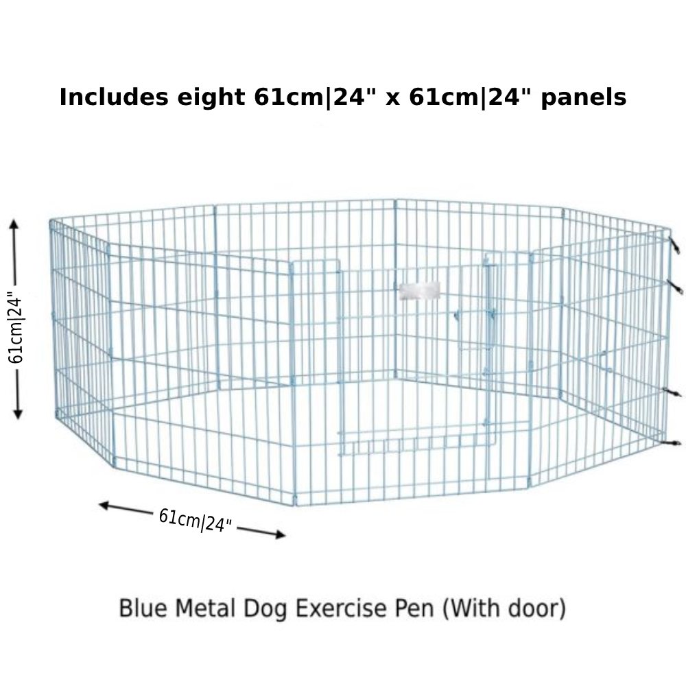 Folding Metal Exercise Pen, Gold zinc with door: image 4