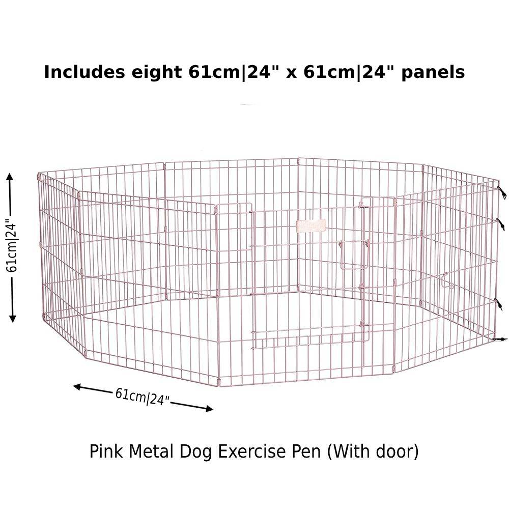 Folding Metal Exercise Pen, Gold zinc with door: image 7
