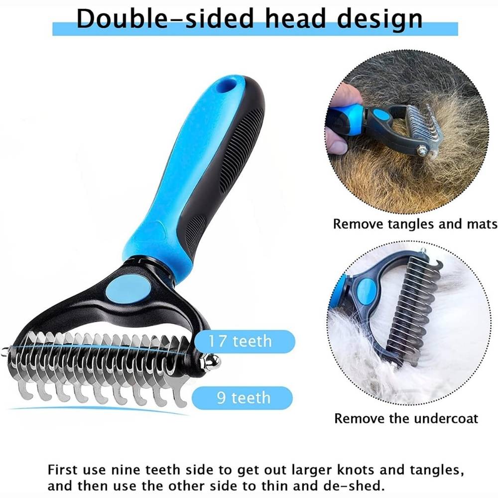 Dual Sided Deshedding and Dematting Rake: image 6