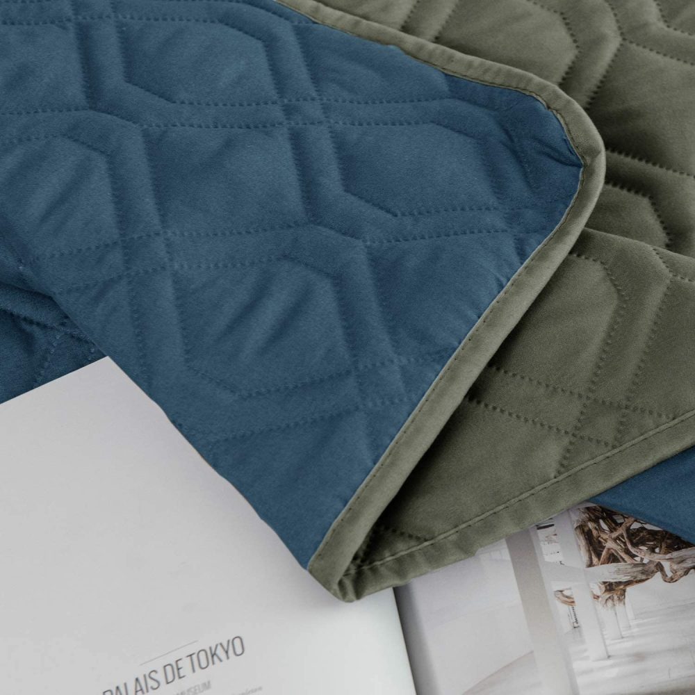 Reversible Furniture Protector Blanket, Sand and stone blue: image 4