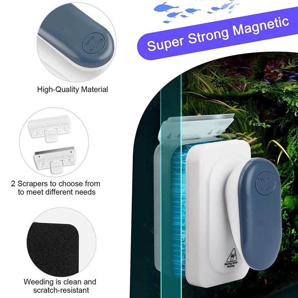 Magnetic Glass Cleaner with Two Blades