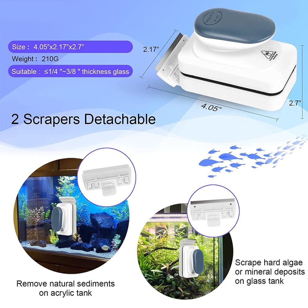 Magnetic Glass Cleaner with Two Blades: image 6
