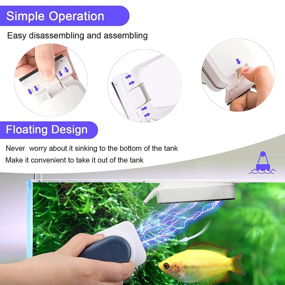 Magnetic Glass Cleaner with Two Blades: image 7