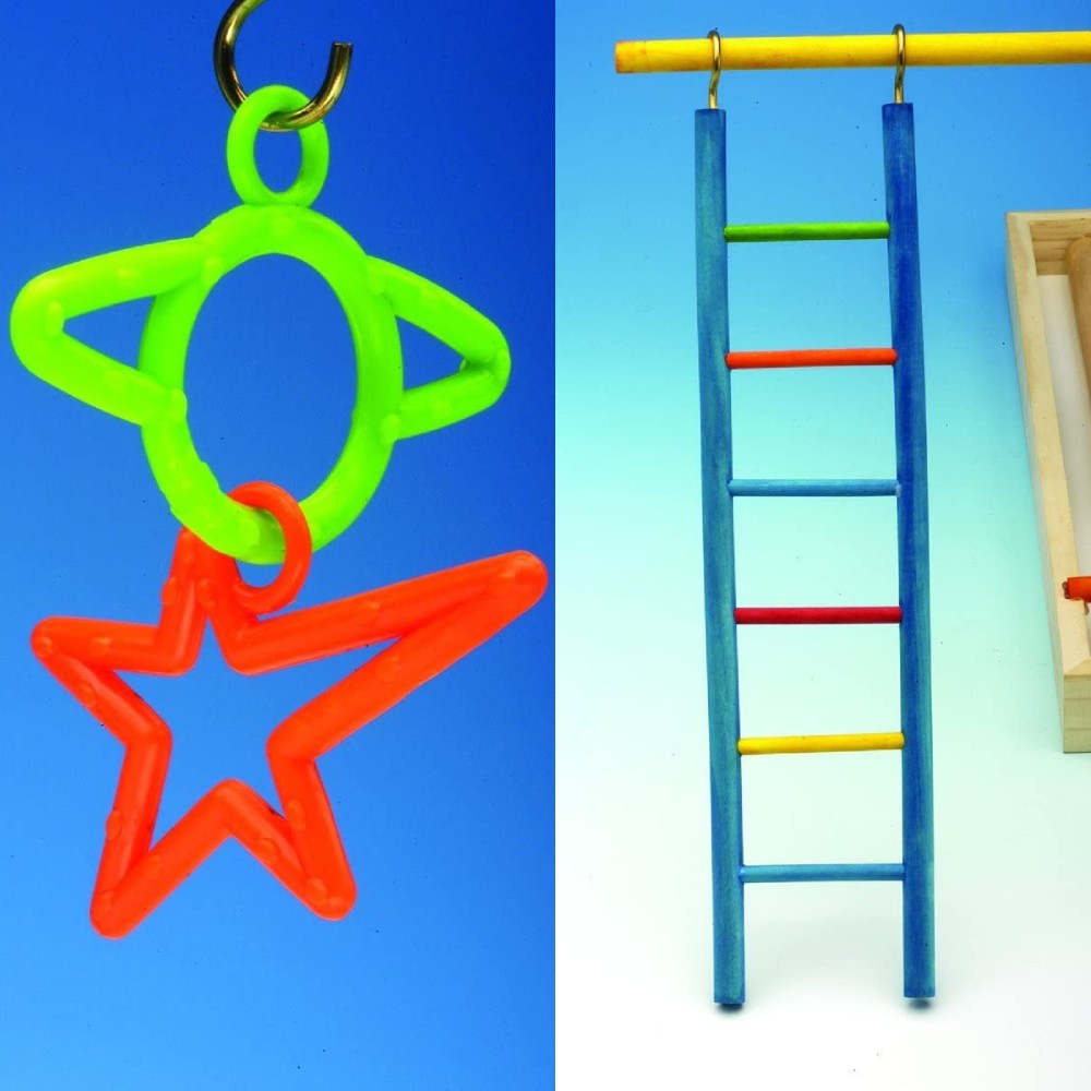 Wooden Playpen with Perches and Swing: image 5