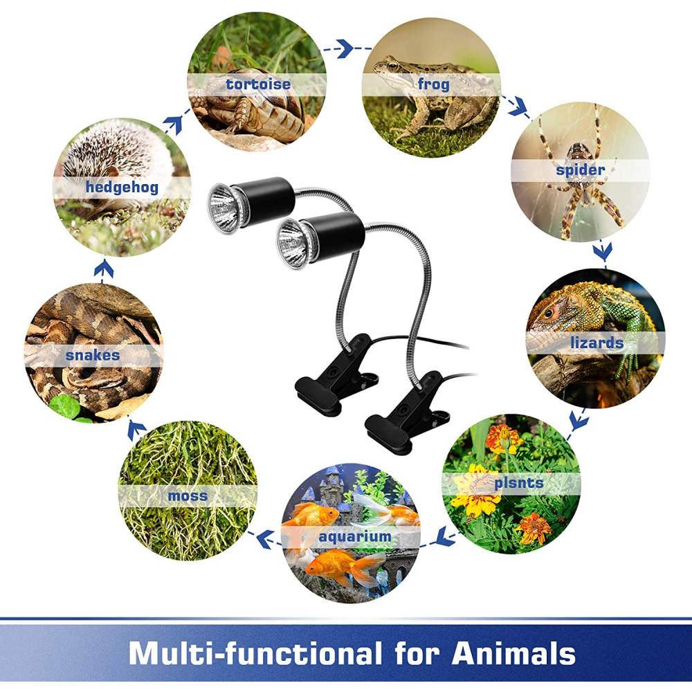 Reptile Heat Lamp with Adjustable Stands: image 2