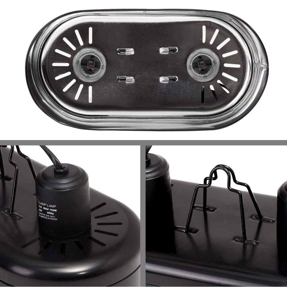 Dual Dome Reptile Light Fixture